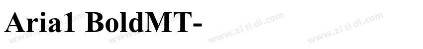 Aria1 BoldMT字体转换